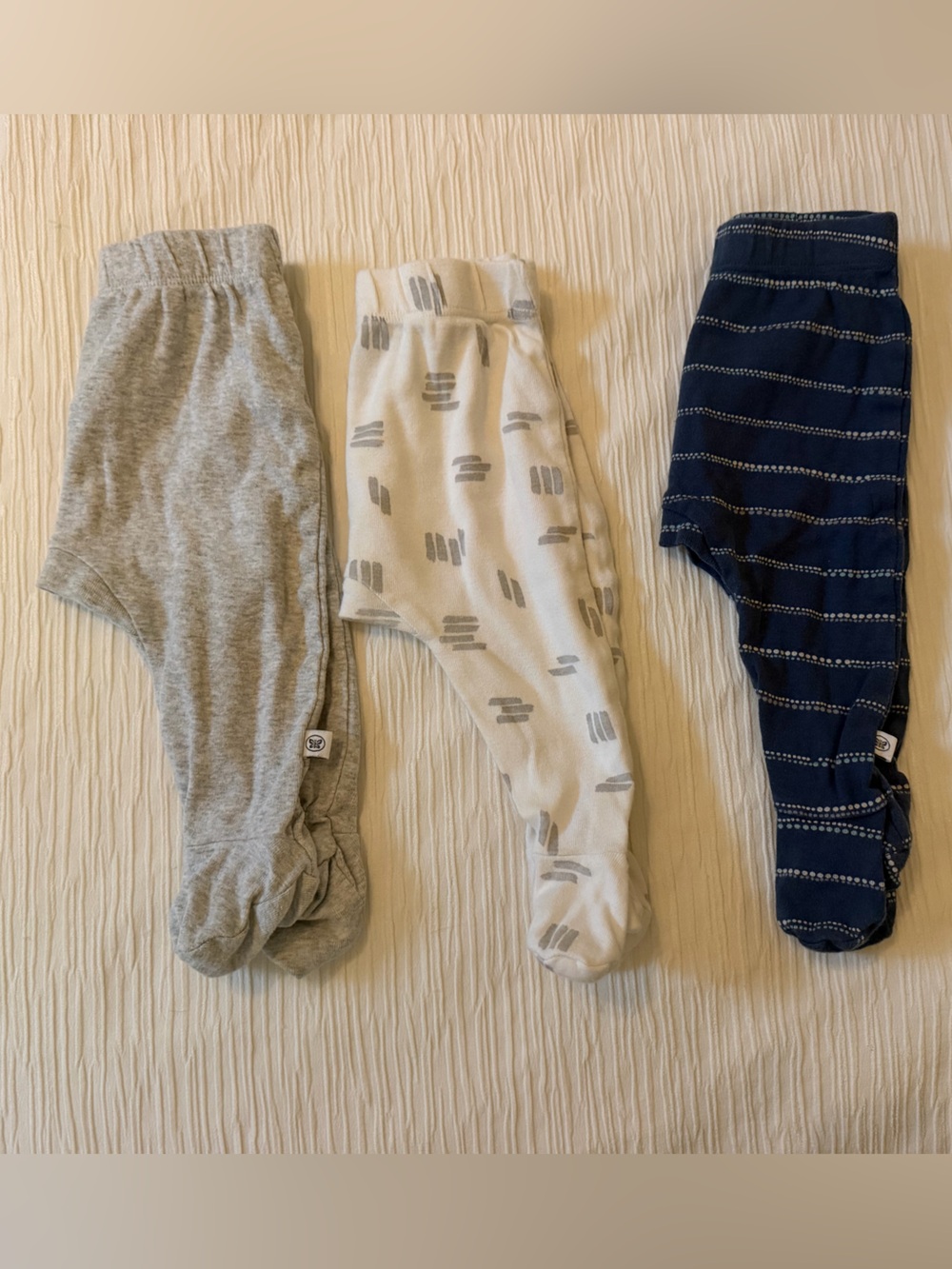 Honest Organic Cotton Infant Cozy Footed Pant Set 0-3 months